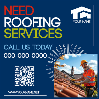 Custom Outdoor Yard Signs Multiple Sizes Roofing Services