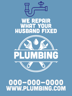 Custom Outdoor Yard Signs Multiple Sizes Plumbing