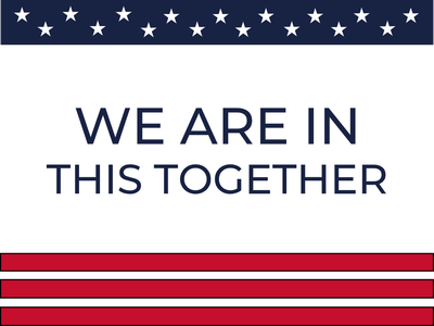 Custom Outdoor Yard Signs Multiple Sizes We Are In This Together