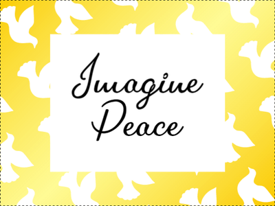 Custom Outdoor Yard Signs Multiple Sizes Imagine Peace
