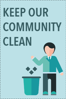 Custom Outdoor Yard Signs Multiple Sizes Keep Community Clean