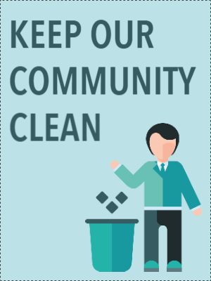 Custom Outdoor Yard Signs Multiple Sizes Keep Community Clean