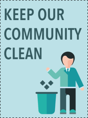Custom Outdoor Yard Signs Multiple Sizes Keep Community Clean