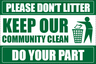 Custom Outdoor Yard Signs Multiple Sizes Keep Our Community Clean