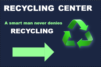 Custom Outdoor Yard Signs Multiple Sizes Recycle Center