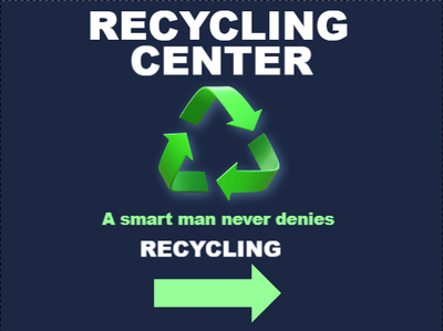 Custom Outdoor Yard Signs Multiple Sizes Recycle Center