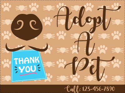 Custom Outdoor Yard Signs Multiple Sizes Adopt A Pet