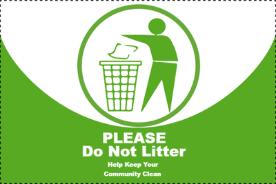 Custom Outdoor Yard Signs Multiple Sizes Please Don't Litter