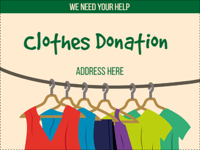 Custom Outdoor Yard Signs Multiple Sizes Clothes Donation