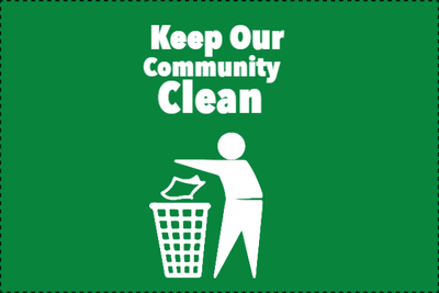 Custom Outdoor Yard Signs Multiple Sizes Keep Community Clean