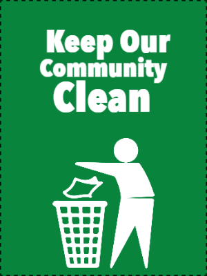 Custom Outdoor Yard Signs Multiple Sizes Keep Community Clean