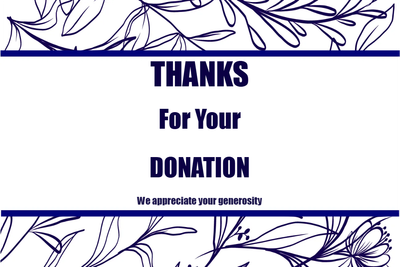 Custom Outdoor Yard Signs Multiple Sizes Thanks for Your Donation