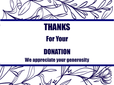 Custom Outdoor Yard Signs Multiple Sizes Thanks for Your Donation
