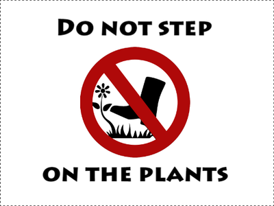 Custom Outdoor Yard Signs Multiple Sizes Do not Step the Plants