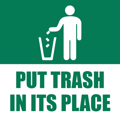 Custom Outdoor Yard Signs Multiple Sizes Trash In Place
