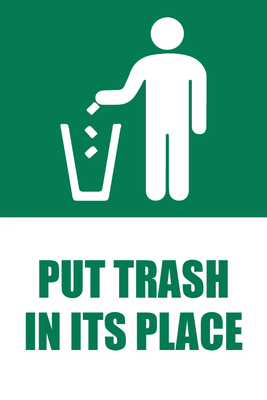 Custom Outdoor Yard Signs Multiple Sizes Trash In Place