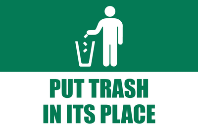 Custom Outdoor Yard Signs Multiple Sizes Trash In Place
