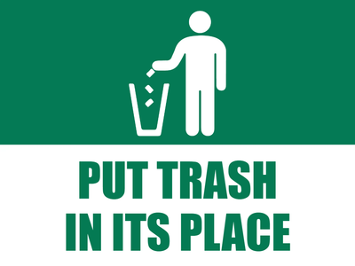 Custom Outdoor Yard Signs Multiple Sizes Trash In Place