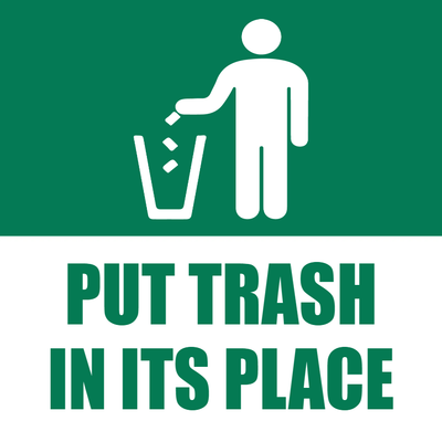 Custom Outdoor Yard Signs Multiple Sizes Trash In Place