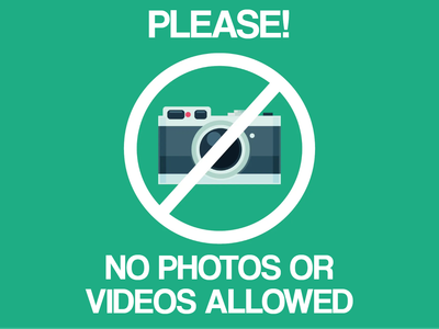 Custom Outdoor Yard Signs Multiple Sizes No Cameras Allowed
