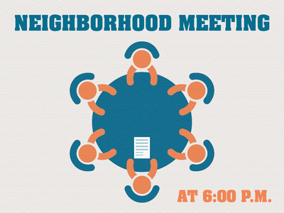 Custom Outdoor Yard Signs Multiple Sizes Neighborhood Meeting