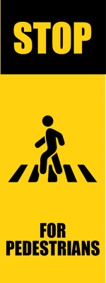 Custom Outdoor Yard Signs Multiple Sizes Pedestrians Crossing