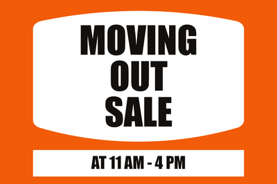 Custom Outdoor Yard Signs Multiple Sizes Moving Out Sale