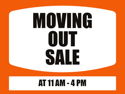 Custom Outdoor Yard Signs Multiple Sizes Moving Out Sale