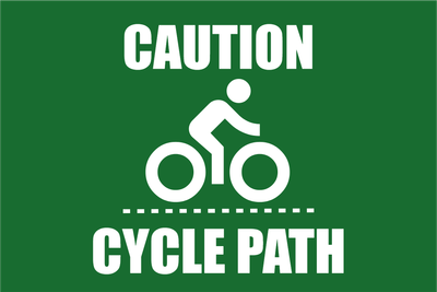 Custom Outdoor Yard Signs Multiple Sizes Cycle Path