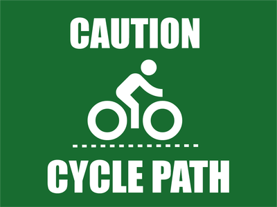 Custom Outdoor Yard Signs Multiple Sizes Cycle Path
