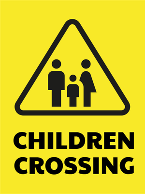 Custom Outdoor Yard Signs Multiple Sizes Children Crossing