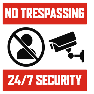 Custom Outdoor Yard Signs Multiple Sizes No Trespassing