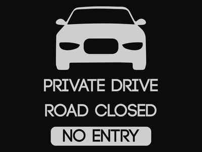 Custom Outdoor Yard Signs Multiple Sizes Private Drive