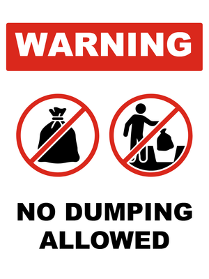 Custom Outdoor Yard Signs Multiple Sizes No Dumping