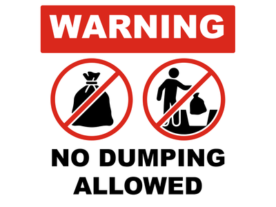 Custom Outdoor Yard Signs Multiple Sizes No Dumping