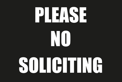 Custom Outdoor Yard Signs Multiple Sizes No Soliciting