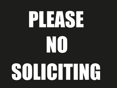 Custom Outdoor Yard Signs Multiple Sizes No Soliciting