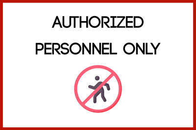 Custom Outdoor Yard Signs Multiple Sizes Authorized Personnel