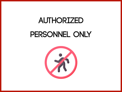 Custom Outdoor Yard Signs Multiple Sizes Authorized Personnel