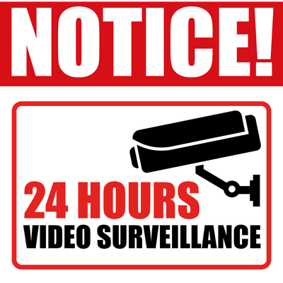 Custom Outdoor Yard Signs Multiple Sizes Video Surveillance