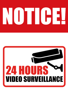 Custom Outdoor Yard Signs Multiple Sizes Video Surveillance