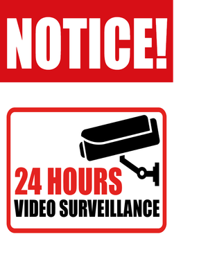 Custom Outdoor Yard Signs Multiple Sizes Video Surveillance