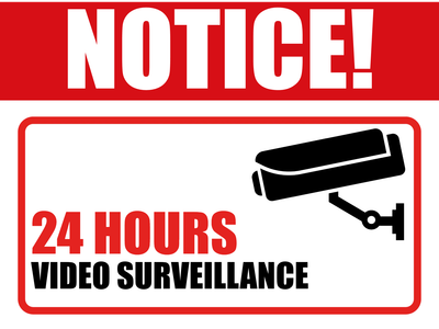 Custom Outdoor Yard Signs Multiple Sizes Video Surveillance