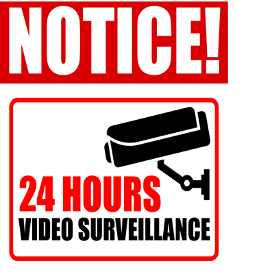 Custom Outdoor Yard Signs Multiple Sizes Video Surveillance