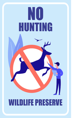 Custom Outdoor Yard Signs Multiple Sizes No Hunting