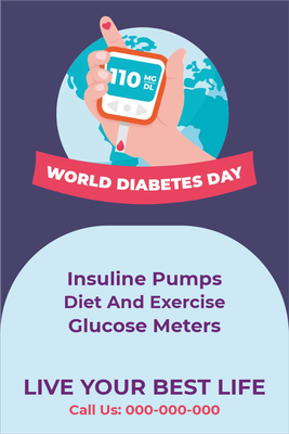 Custom Outdoor Yard Signs Multiple Sizes World Diabetes Day