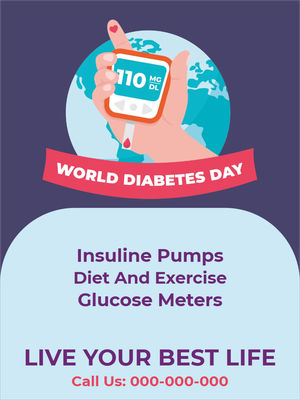 Custom Outdoor Yard Signs Multiple Sizes World Diabetes Day