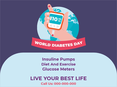 Custom Outdoor Yard Signs Multiple Sizes World Diabetes Day