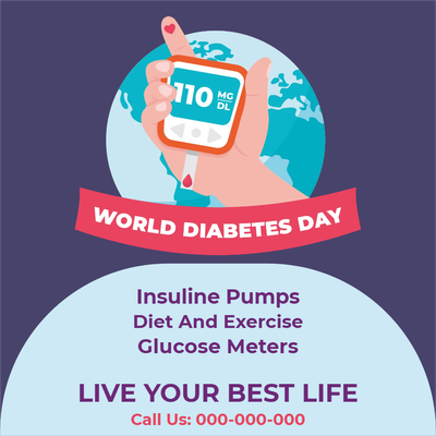 Custom Outdoor Yard Signs Multiple Sizes World Diabetes Day