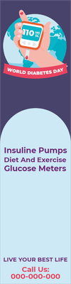 Custom Outdoor Yard Signs Multiple Sizes World Diabetes Day